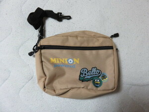 MINION powered Mini on Bello shoulder bag shoulder pouch size 240-170-85. unused 