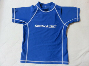 Reebok リーボック スイムウエアー ラッシュガード 半袖 サイズ130 125～135㎝ ブルー 青 しっかりした素材 家庭保管品 未使用