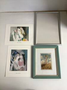 Art hand Auction C777 Set of 3 paintings: Monet's Lady with a Parasol by MARIE LAURENCIN, wall hanging, interior collection, small, framed, Artwork, Painting, others