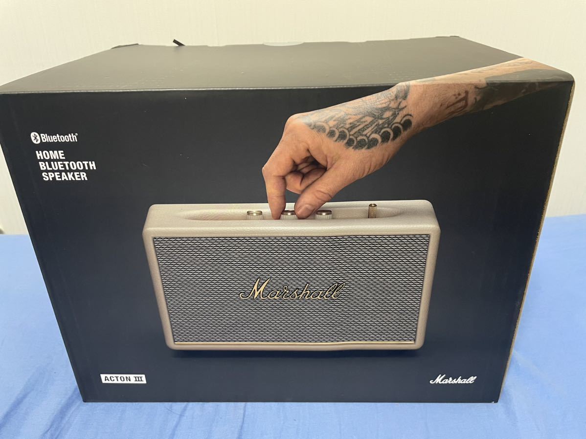 未使用 MARSHALL マーシャル ACTONⅢ CREAM スピーカー-