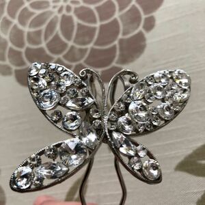  comb butterfly . rhinestone 