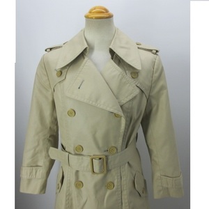  Showa Retro lady's SANYO trench coat S belt attaching Old JAPAN old clothes sy3362