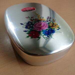 234-179 is navi sago seal high class anodized aluminum . present . floral print [10 x 15cm] Showa Retro that time thing 