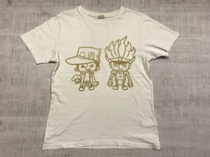 【送料無料】ジョジョの奇妙な冒険 Panson Works コラボ 半袖Tシャツ メンズ 第3部 空条承太郎 スタープラチナ イラスト アニメ M 白