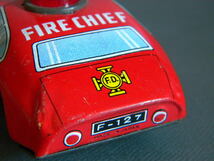 当時物 ★★ Fire Chief 消防車 日本製ブリキ !! Ferrari 作動良好 Tin toy ゼンマイ走行 旧車「定形外/LP可」★★未使用 デッドストック品_画像7