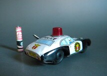 当時物 ★★PD POLICE パトカー 日本製ブリキ !! Ferrari 作動良好 Tin toy ゼンマイ走行 旧車「定形外/LP可」★★未使用 デッドストック品_画像5