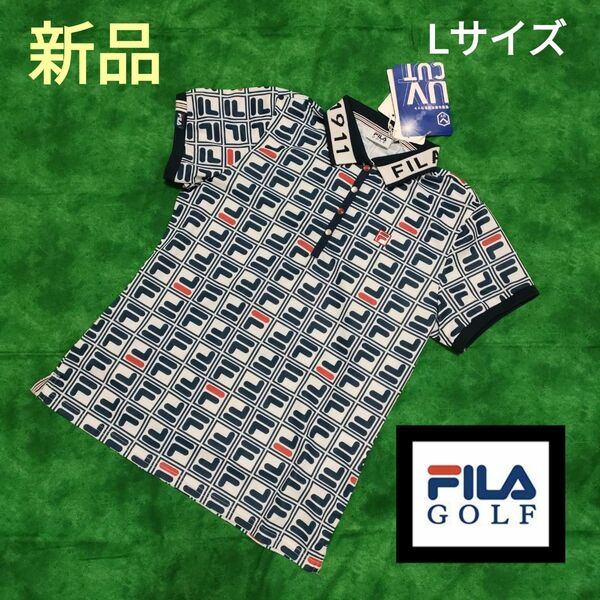 【新品】FILA GOLF ロゴプリント ポロシャツ