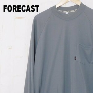 フォーキャストFORECAST■長袖ローネックシャツ COOL COMFORT トレーニングウェア ワークウェア■LL■グレー ※MS3411002