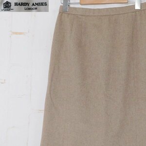  Hardy Amies HARDY AMIES LONDON# кашемир 100% узкая юбка длинный длина #38# бежевый *MS3411110