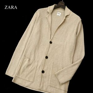 ルーマニア製★ ZARA ザラ マン 通年 羽織り ニット カーディガン ジャケット Sz.M　メンズ　C3T02804_3#O