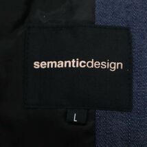 semantic design セマンティック デザイン 通年 ストレッチ★ コンフォート ジャケット ブルゾン Sz.L　メンズ　C3T03123_4#O_画像6