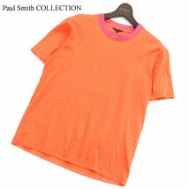 Paul Smith COLLECTION ポールスミス コレクション 春夏 半袖 ボーダー カットソー Tシャツ Sz.L　メンズ　C3T03439_4#A_画像1