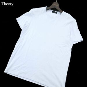 Theory セオリー 春夏 半袖 クルーネック シルク★ カットソー Tシャツ Sz.S　メンズ 水色　C3T03454_4#A