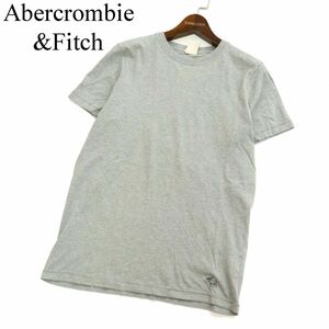 Abercrombie&Fitch アバクロンビー＆フィッチ 春夏 半袖 クルーネック ロゴ刺繍★ カットソー Tシャツ Sz.M　メンズ グレー　C3T03513_4#D