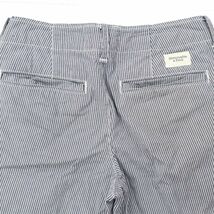 Abercrombie&Fitch アバクロンビー＆フィッチ 春夏 ヒッコリー★ ボタンフライ ハーフ ショート パンツ Sz.28　メンズ　C3B01690_4#P_画像5