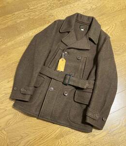 美品☆サイズ42 [AT LAST&CO] 定価121,000 Lot:644 WOOL COAT D.BREAST ダブルブレスト ウールコート 42 ブラウン アットラスト