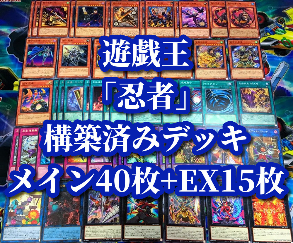 遊戯王 まとめ売り「忍者」構築済みデッキ40枚+EX15枚 蟲の忍者 蜜 戎