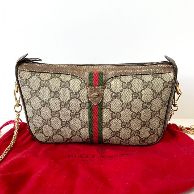ヤフオク! -「美品 gucci オールドグッチ gg柄 シェリー ショルダー