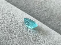 パライバトルマリン ブラジル バタリア産 0.17ct 2.83×4.14mm 天然 天然石 ルース トルマリン ブルー ブルーグリーン_画像2