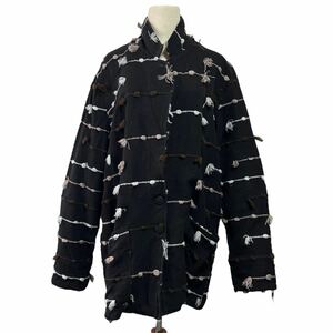 【1990s】ビンテージ　刺繍　オーバーサイズ ジャケット　デザイン　古着　コットン　グアテマラ製　レア　アート
