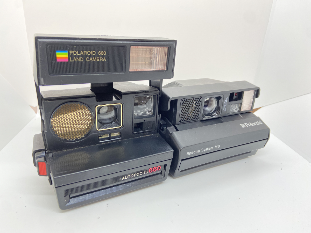 ポラロイドカメラ 2点/LAND CAMERA #3600/Spectra System/現状出品 Polaroid スペクトラE 外箱付き ポラロイドカメラ
