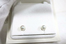 【中古】MIKIMOTO ミキモト アクセサリー レディース ピアス K18 パール 真珠 約7mm_画像2