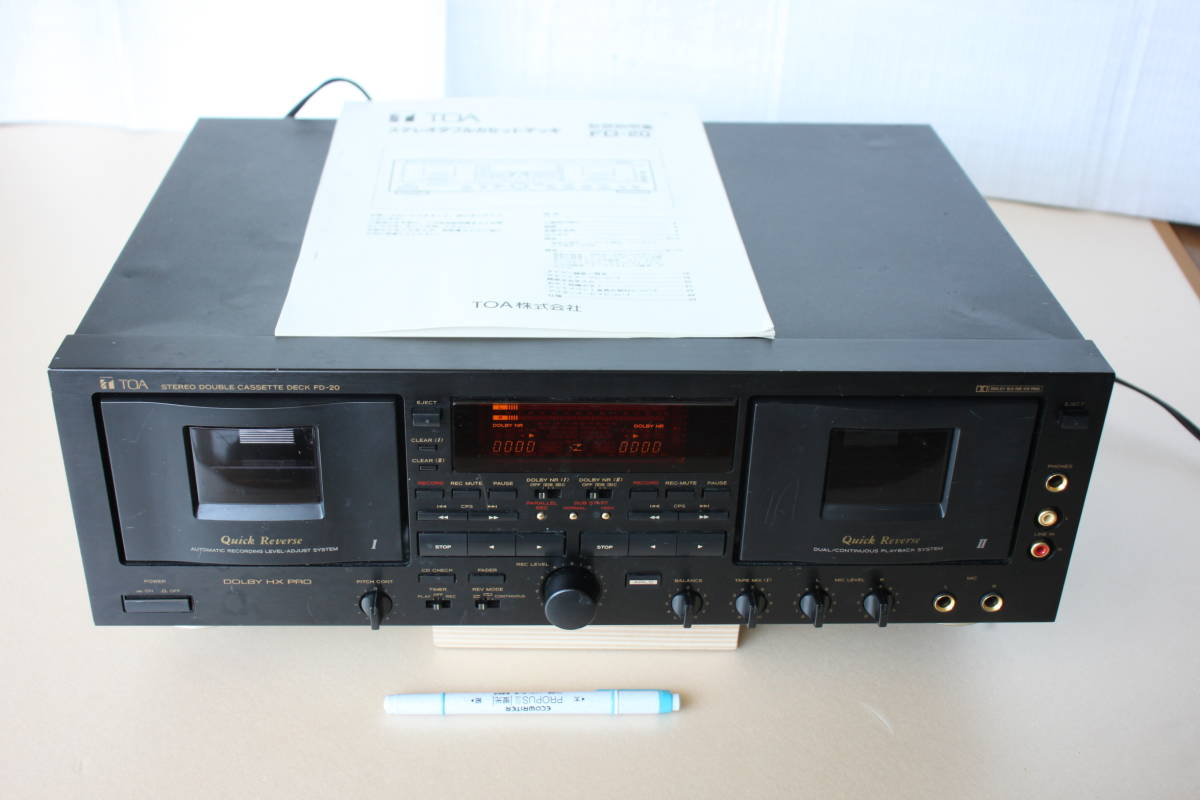 有名ブランド TEAC カセットデッキ ダブルオートリバース ブラック W