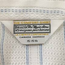 A☆レア物 美品 Sears シアーズ ストア系 VINTAGE THE-COMFORT-SHIRT 半袖シャツ ストライプ サイズ15-15 1/2【レターパックプラス郵送可】_画像10