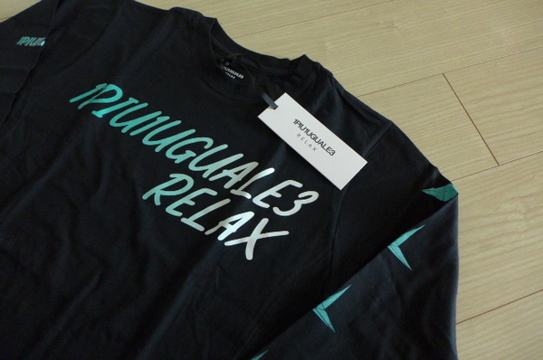 新品 送料無料 即決 1PIU1UGUALE3 RELAX 長袖Tシャツ ブラック サイズXL