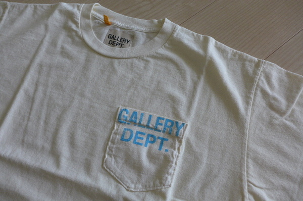 新品 送料無料 即決 GALLERY DEPT ギャラリーデプト Tシャツ カットソー クルーネック 胸ポケット ロゴT サイズL