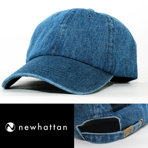 ローキャップ 帽子 ニューハッタン newhattan 1155 Cotton Denim Cap デニム ダークブルー NF1155-Z-DBLU フリーサイズ USA NYC