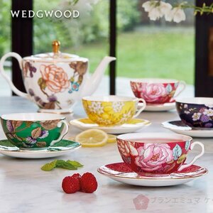 極美品 ウェッジウッド wedgwood　ティーポット　ティーカップ　コーヒーカップ 　ソーサー　4客セット　４色　洋食器 インテリア