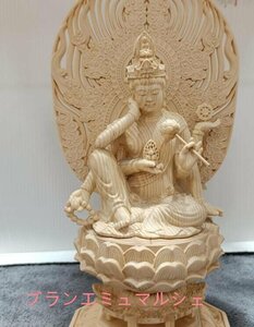 高品質 総檜材 木彫仏像 仏教美術 精密細工 仏師で仕上げ品 如意法輪王菩薩像