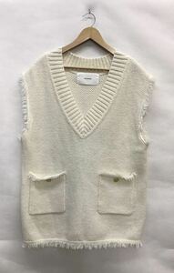 20230423[ADAWAS]adawas knitted tweed 2 pocket the best knitted the best white ADWS-201-10