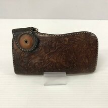 TEI【現状渡し品】 BIG HAND ビッグハンド カービング ウォレット 財布 レザー ブラウン LEATHER WALLET 〈200-230419-YO-1-TEI〉_画像1