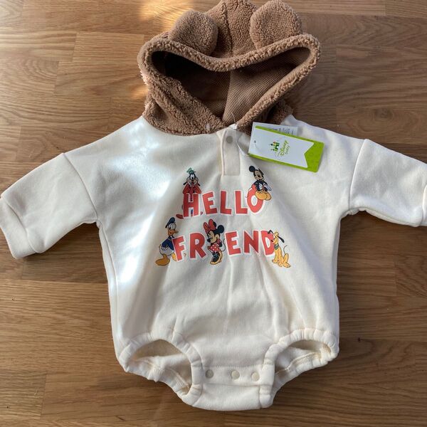 ベビー服 新品 ロンパース 裏起毛 70サイズ ミッキー ディズニー