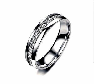  new goods 21.5 number made of stainless steel AAA CZ diamond ring man and woman use silver ring diamond diamond unisex free shipping 