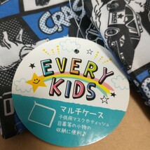 【送料120円】 新品 男の子 L字ファスナー ポーチ 2個 まとめ売り マルチケース ブルー 恐竜 キッズ 子供用 男児 小物入れ 収納 #tnftnf _画像2