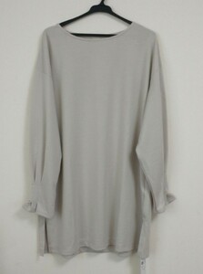  last price cut new goods a.v.v tunic L size long sleeve gray ju put on ..a-veve long height cut and sewn lady's L #tnftnf