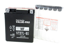 新品 即用バッテリー VTX7L-BS 互換 YTX7L-BS FTX7L-BS / セロー225 イントルーダー250 DF200 ZZ-R250 GB250クラブマン_画像2