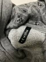 ★美品★ RVCA ルーカ 虎刺繍ジップパーカー S グレー★ 検hurley santacruz アルメリック DHD lost ロスト js billabong volcom ボルコム_画像6