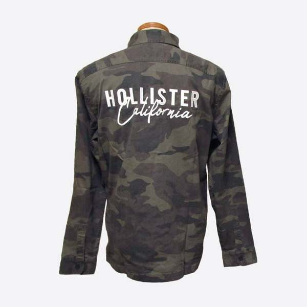 ★SALE★Hollister/ホリスター★アップリケロゴカモフラシャツジャケット (Camouflage/L)