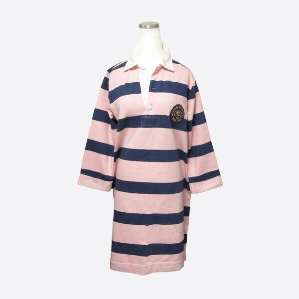 ★SALE★Abercrombie & Fitch/アバクロ★ラグビーポロワンピース (Pink/Navy/L)