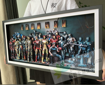 爆売り！美品登場☆ アイアンマン 3D立体画 手作り 額装 33*63cm _画像2