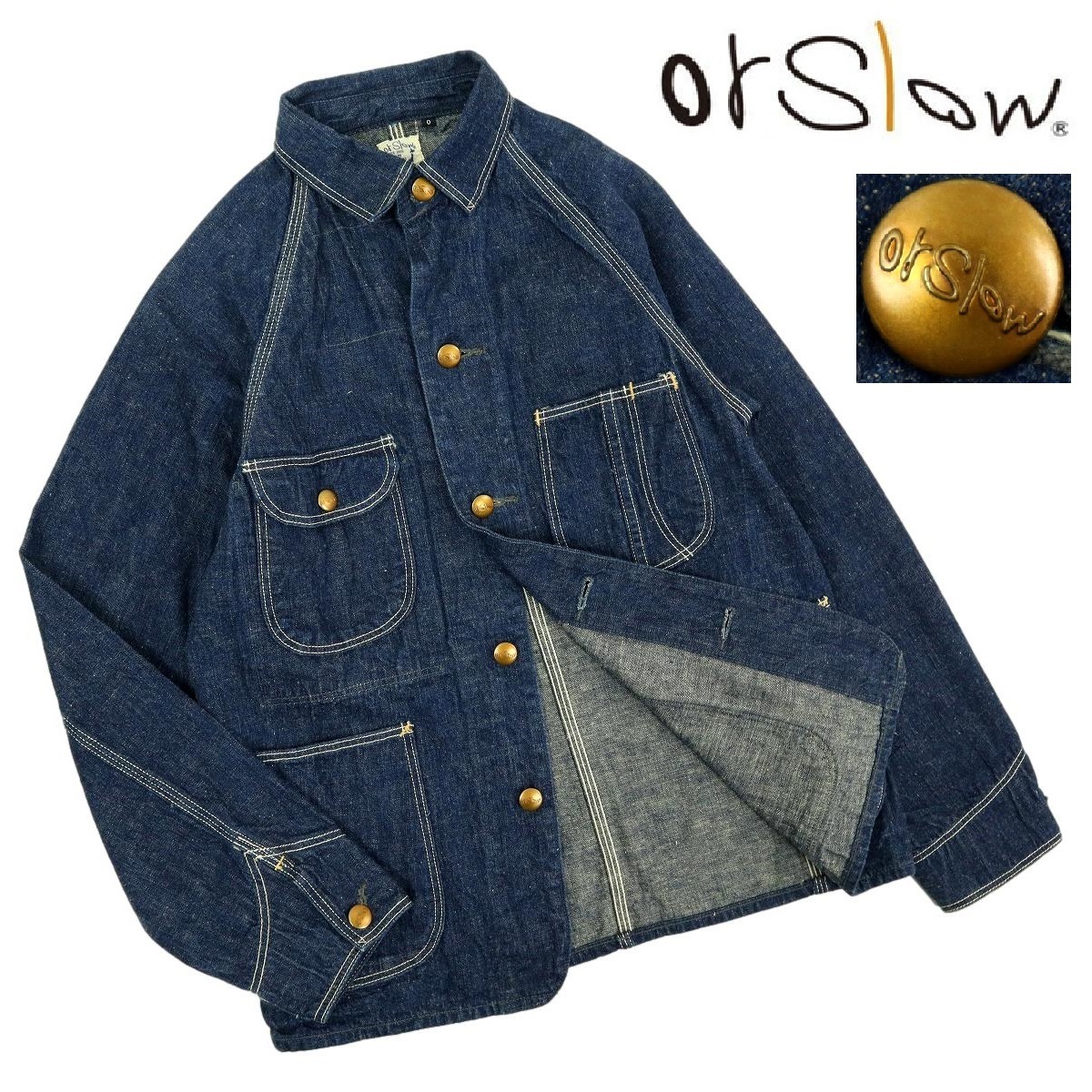 オアスロウ orslow 50´s デニムカバーオール 初期モデル サイズ 『ウマ