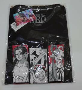 劇場版 ワンピース『ONE PIECE FILM RED』ルフィ シャンクス ウタ Tシャツ Lサイズ ブラック タグ付き新品未開封