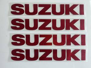 スズキ　タンク　エンブレム　GSX1100S　刀　ファイナルエディション　クロームレッド　4枚セット　送料込みです。