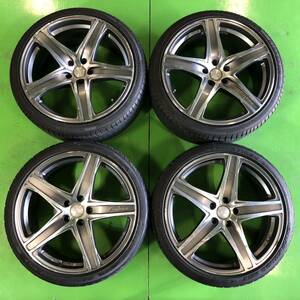 NT118 中古 LXRYHANES ラグジーヘインズ ホイール 20×8.5J +40 20×9.5J +40 PCD 114.3 タイヤ 245/35R20 255/35R20 4本【セルシオUCF30】