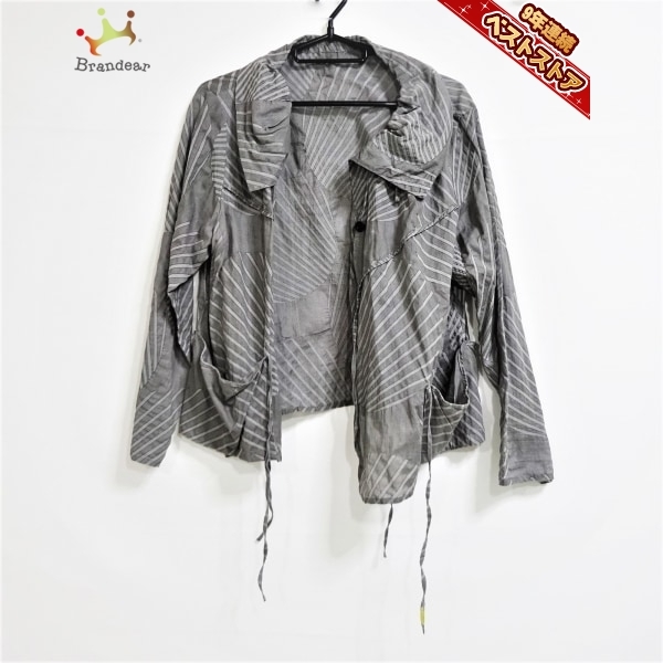 超激安 美品 芽風 センソユニコ ジャケット ライトグレー 長袖