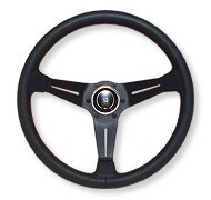 [NARDI/ Nardi ] steering gear CLASSIC LEATHER Line black punching leather & black spoke ( red stitch )360mm [N750]